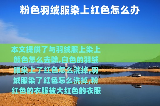 粉色羽绒服染上红色怎么办