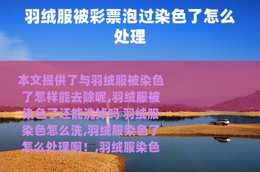 羽绒服被彩票泡过染色了怎么处理