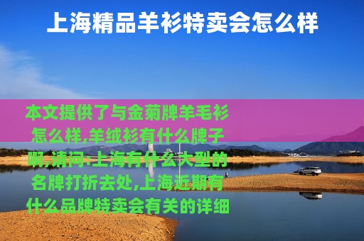 上海精品羊衫特卖会怎么样