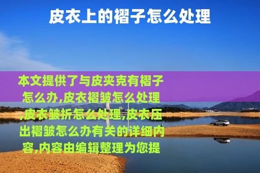 皮衣上的褶子怎么处理