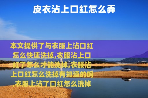 皮衣沾上口红怎么弄