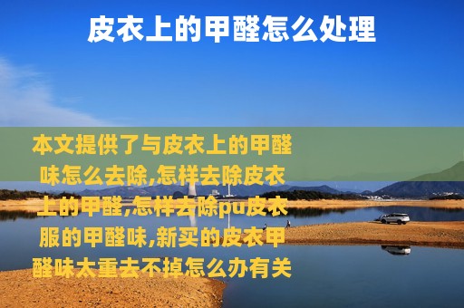 皮衣上的甲醛怎么处理
