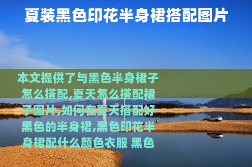夏装黑色印花半身裙搭配图片