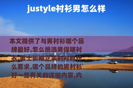 justyle衬衫男怎么样
