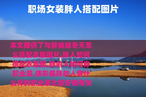 职场女装胖人搭配图片