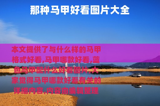 那种马甲好看图片大全