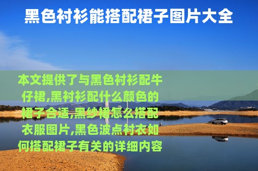 黑色衬衫能搭配裙子图片大全