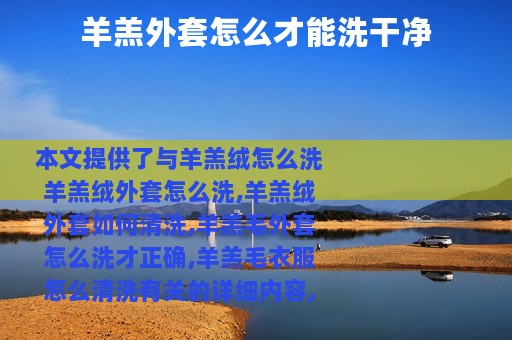 羊羔外套怎么才能洗干净