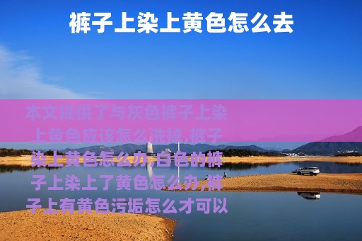 裤子上染上黄色怎么去