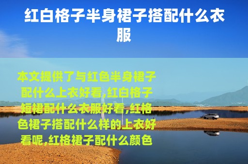 红白格子半身裙子搭配什么衣服