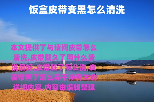 饭盒皮带变黑怎么清洗