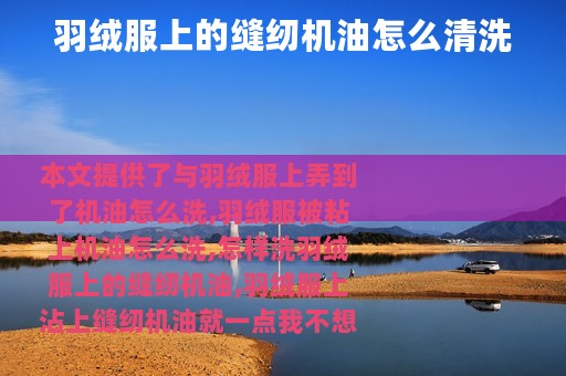 羽绒服上的缝纫机油怎么清洗