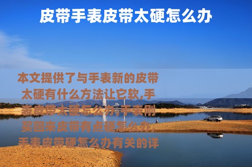 皮带手表皮带太硬怎么办