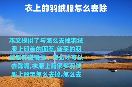 衣上的羽绒服怎么去除