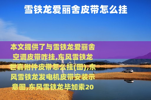雪铁龙爱丽舍皮带怎么挂