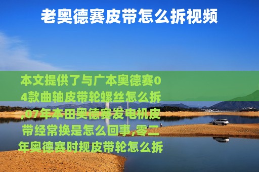 老奥德赛皮带怎么拆视频