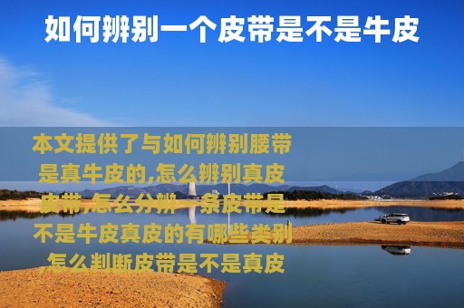 如何辨别一个皮带是不是牛皮