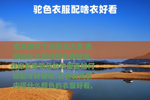 驼色衣服配啥衣好看