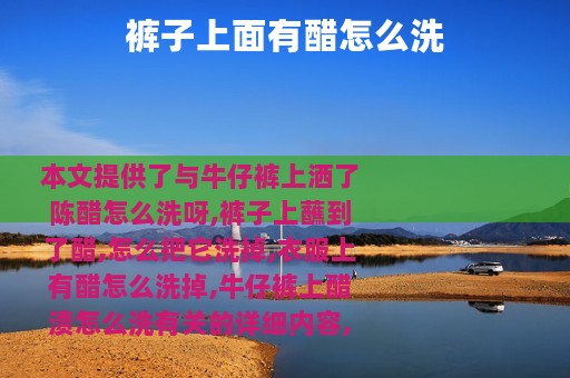 裤子上面有醋怎么洗