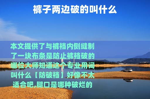 裤子两边破的叫什么