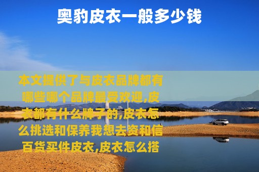 奥豹皮衣一般多少钱