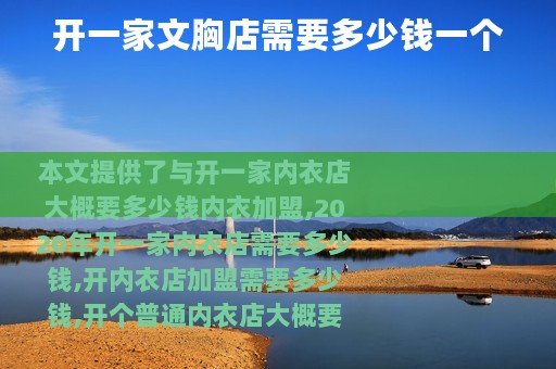开一家文胸店需要多少钱一个
