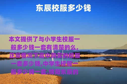 东辰校服多少钱