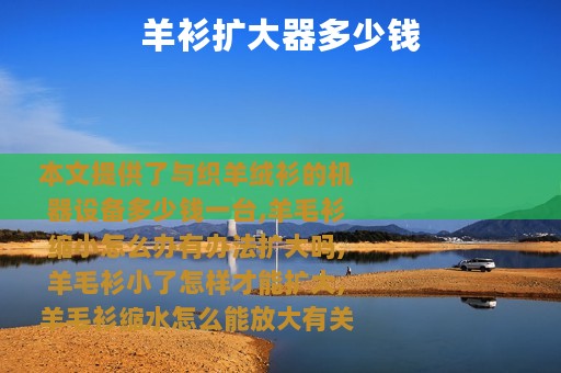 羊衫扩大器多少钱