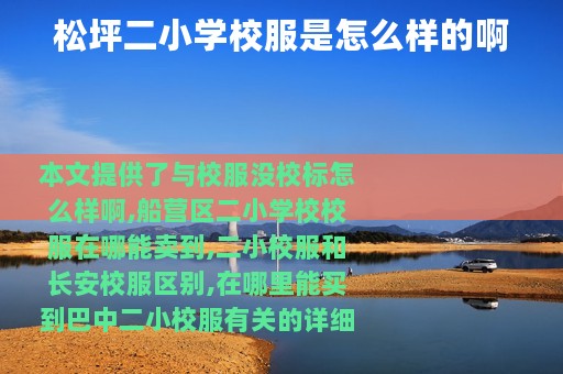 松坪二小学校服是怎么样的啊