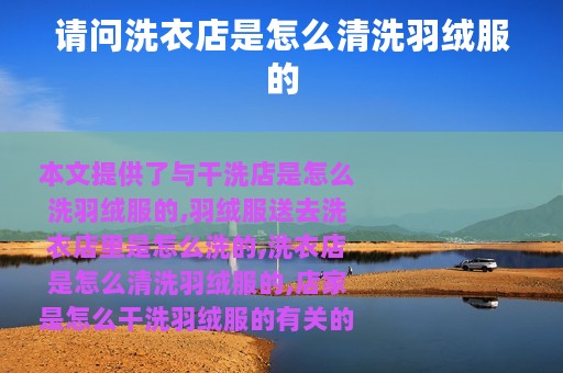 请问洗衣店是怎么清洗羽绒服的