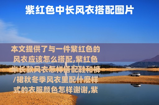 紫红色中长风衣搭配图片