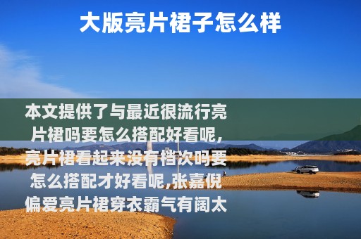 大版亮片裙子怎么样