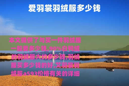 爱羽裳羽绒服多少钱