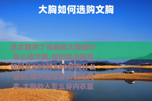 大胸如何选购文胸