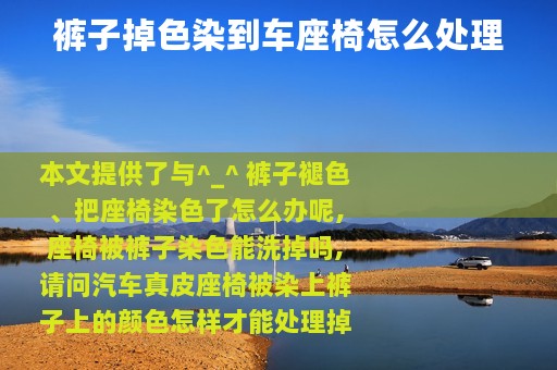 裤子掉色染到车座椅怎么处理