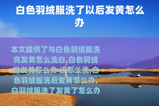 白色羽绒服洗了以后发黄怎么办