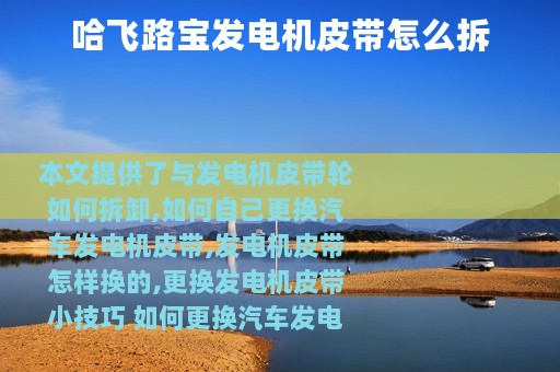 哈飞路宝发电机皮带怎么拆