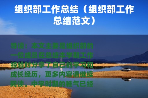 组织部工作总结（组织部工作总结范文）