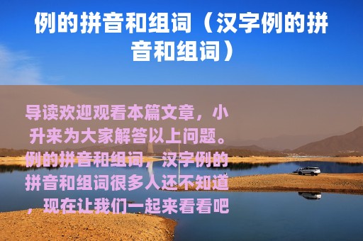 例的拼音和组词（汉字例的拼音和组词）
