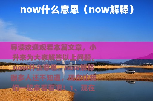now什么意思（now解释）