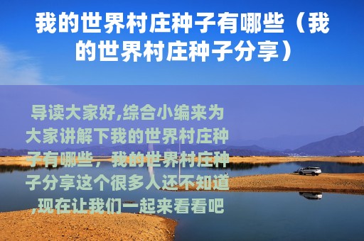 我的世界村庄种子有哪些（我的世界村庄种子分享）
