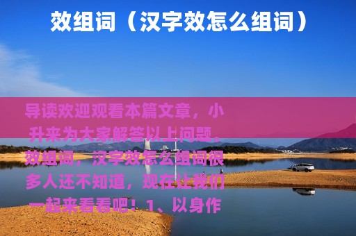 效组词（汉字效怎么组词）