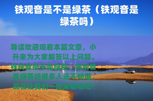 铁观音是不是绿茶（铁观音是绿茶吗）