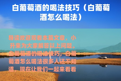 白葡萄酒的喝法技巧（白葡萄酒怎么喝法）