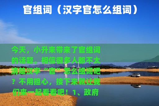 官组词（汉字官怎么组词）