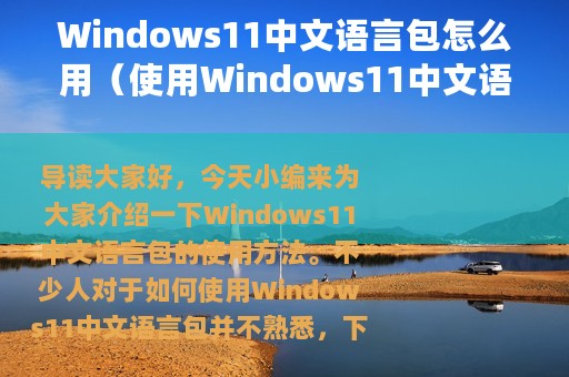Windows11中文语言包怎么用（使用Windows11中文语言包的方法步骤）