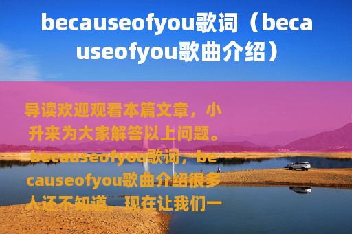 becauseofyou歌词（becauseofyou歌曲介绍）