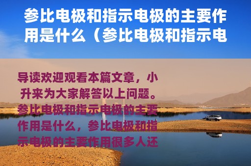参比电极和指示电极的主要作用是什么（参比电极和指示电极的主要作用）