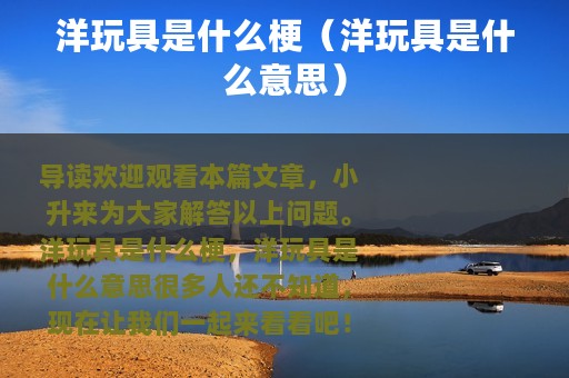 洋玩具是什么梗（洋玩具是什么意思）