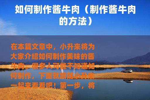 如何制作酱牛肉（制作酱牛肉的方法）